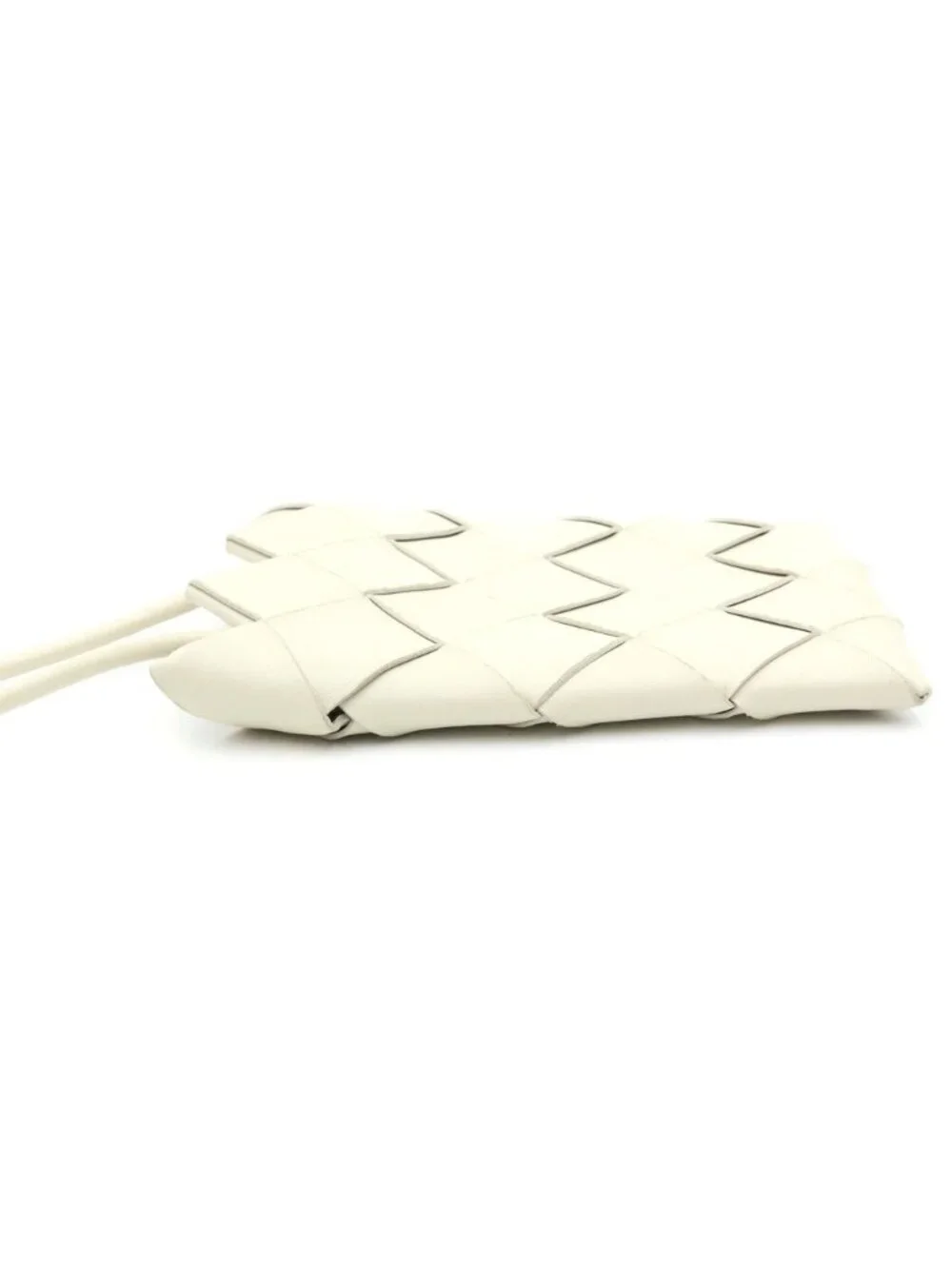 Bottega Veneta Intrecciato Pochette Phone Pouch Leather Ivory